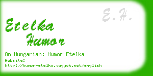 etelka humor business card